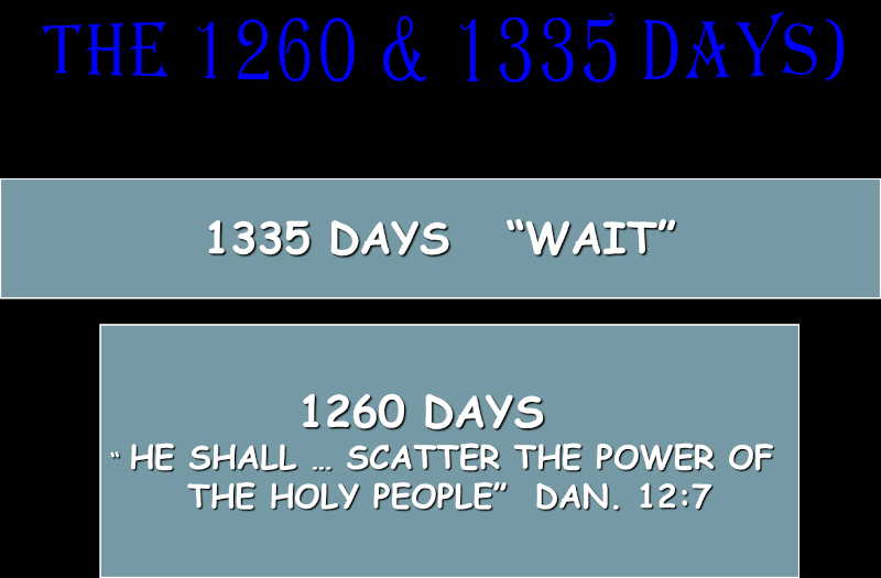 combined outlines of the 1260 and 1335 days