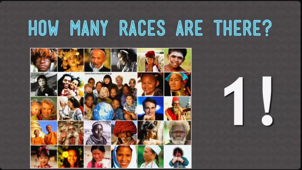 Different shades of the color of the Human Race