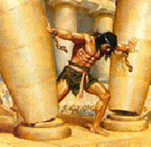 Samson pulls down temple
