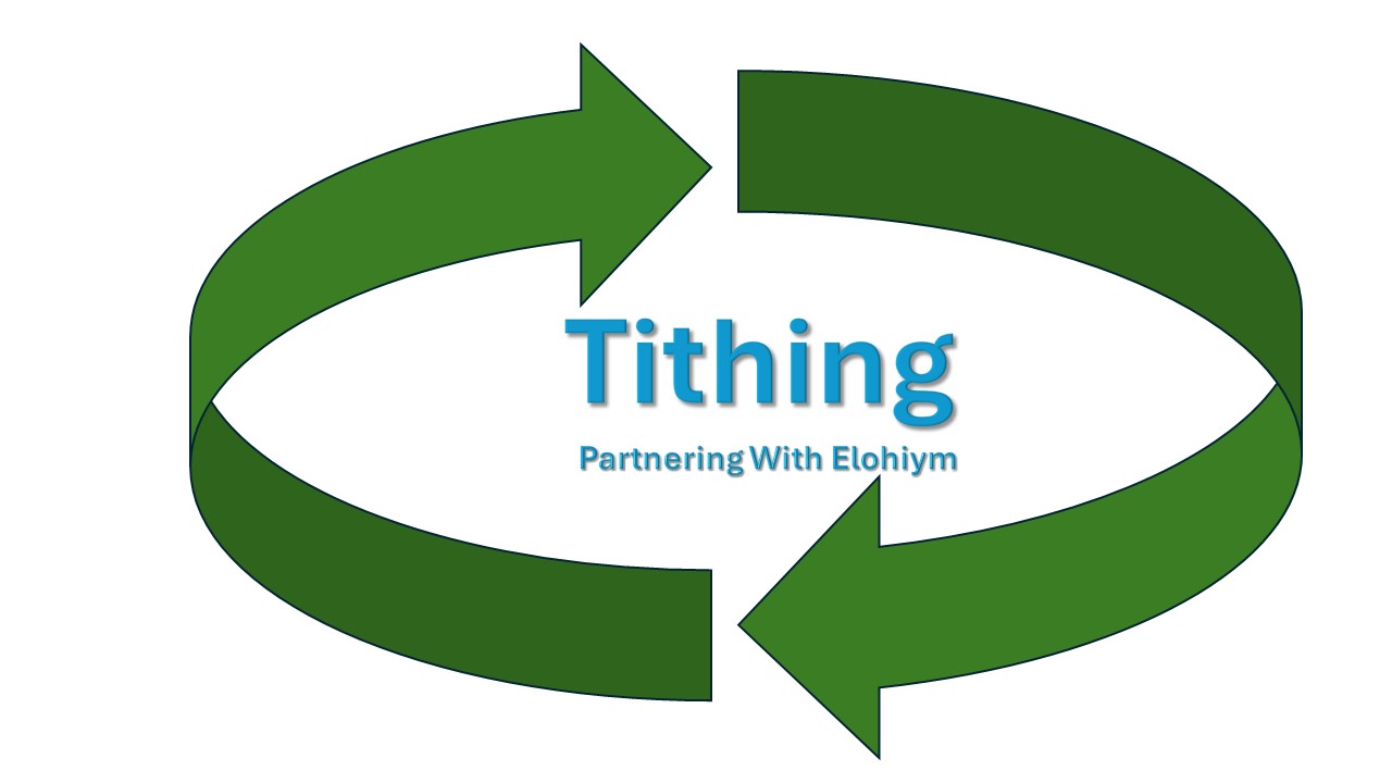 Tithing graphic. Partnering with Elohiym