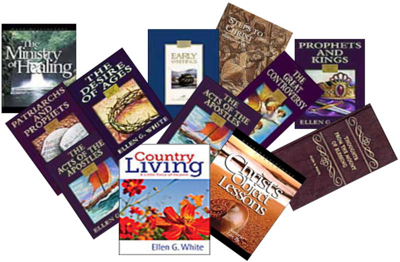 A Collage of Ellen White's Book Covers
